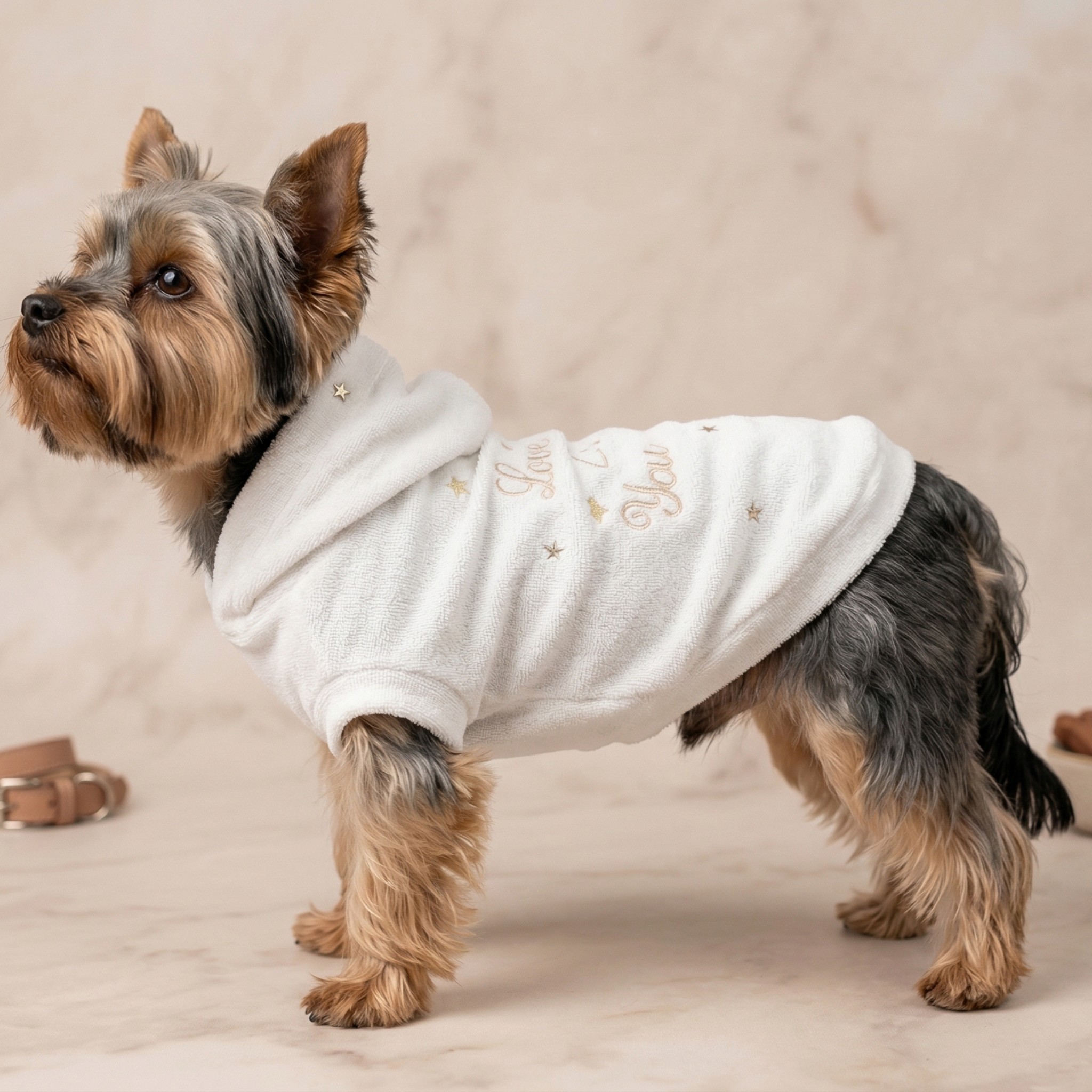Love Me Like You Do Sweatshirt - Ciniglietta Morbida con Borchiette